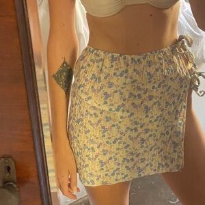 Floral Print Sarong Beach Coverup Skirt